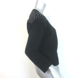 Retrofete Astra Crystal-Embellished Brushed Knit Sweater Black Size Medium