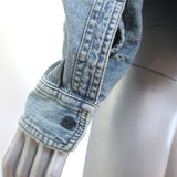 R13 Brindley Cropped Denim Shirt Blue Size Extra Small Long Sleeve Top