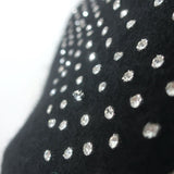 Retrofete Astra Crystal-Embellished Brushed Knit Sweater Black Size Medium