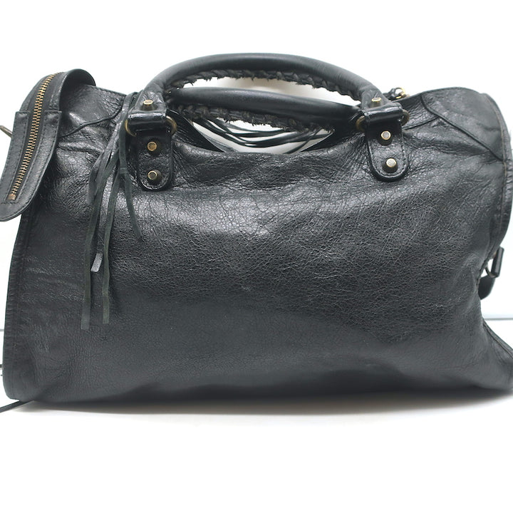 Balenciaga Classic City Bag Black Leather Medium Shoulder Bag