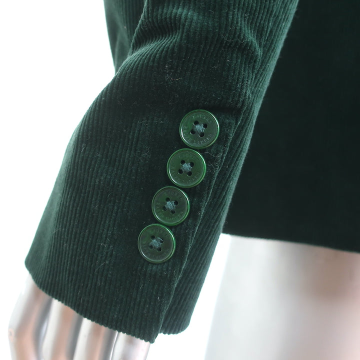 Lauren Ralph Lauren Corduroy Blazer Dark Green Size 8 Two-Button Jacket