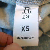 R13 Brindley Cropped Denim Shirt Blue Size Extra Small Long Sleeve Top