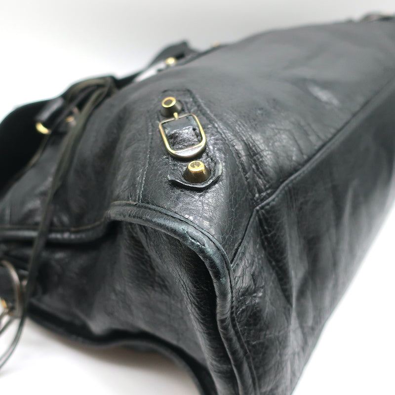 Balenciaga Classic City Bag Black Leather Medium Shoulder Bag