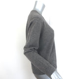 Jenni Kayne Flynn cashmere V-neck sweater in shadow gray, authentic pre-owned luxury, size small