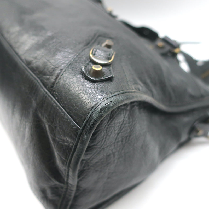 Balenciaga Classic City Bag Black Leather Medium Shoulder Bag