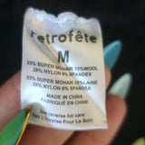 Retrofete Astra Crystal-Embellished Brushed Knit Sweater Black Size Medium