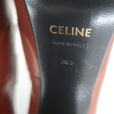 Ce­line Melody Platform Kiltie Loafer Pumps Brown Leather Size 36.5
