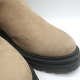 Jenni Kayne Brooklyn Lug Chelsea Boots Beige Suede Size 37
