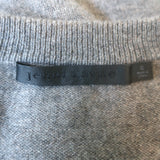 Jenni Kayne Flynn cashmere V-neck sweater in shadow gray, authentic luxury piece, gently pre-owned (size small)