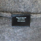 Authentic Jenni Kayne cashmere V-neck sweater in shadow gray, pre-owned and gently worn luxury piece