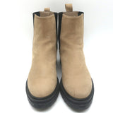 Jenni Kayne Brooklyn Lug Chelsea Boots Beige Suede Size 37