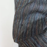 Sabina Musayev Carry Tiered Metallic-Striped Maxi Dress Black Size Large