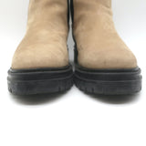 Jenni Kayne Brooklyn Lug Chelsea Boots Beige Suede Size 37