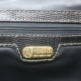 Vintage Fendi Zucca Coated Canvas Large Clutch Brown