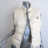 Moncler Ghana Down Puffer Vest Cream Size 3