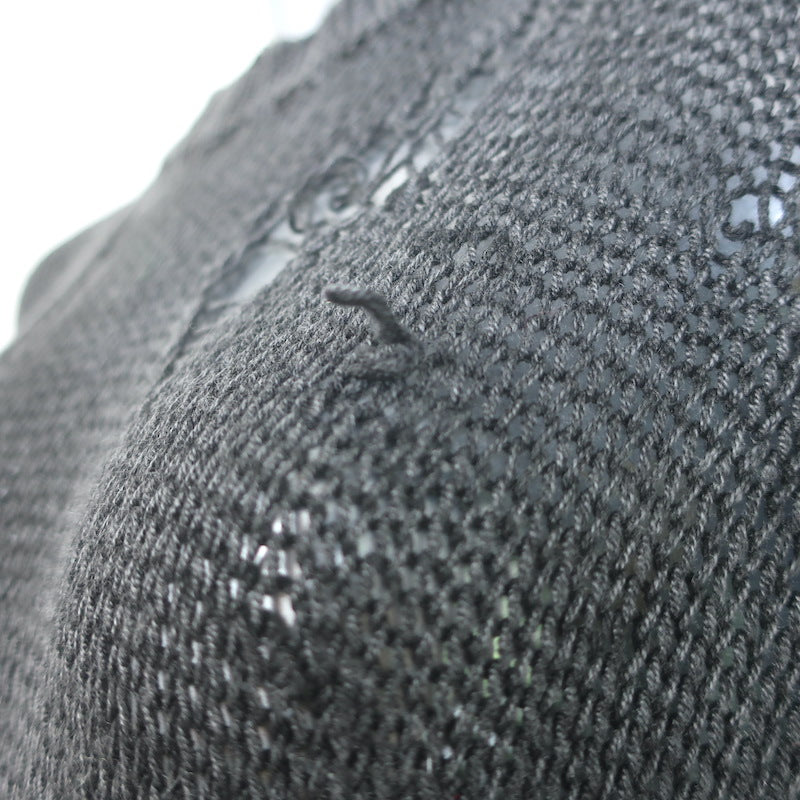 R13 Shredded Side Slit Sweater Charcoal Cotton-Blend Size Extra Small