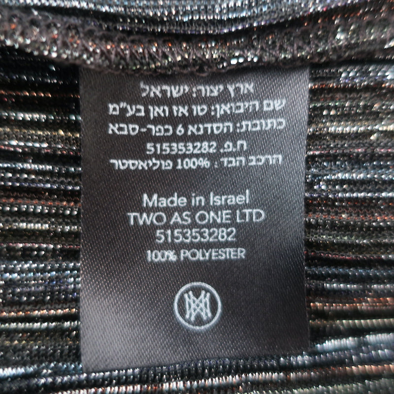 Sabina Musayev Carry Tiered Metallic-Striped Maxi Dress Black Size Large