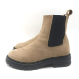 Jenni Kayne Brooklyn Lug Chelsea Boots Beige Suede Size 37