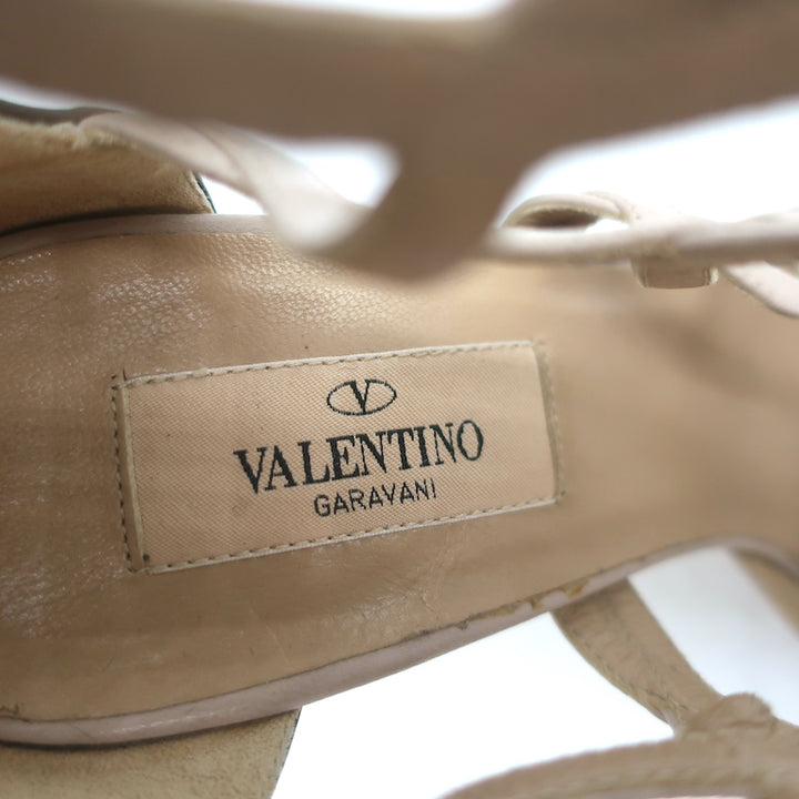 Valentino Cage Ankle Boots Black Patent &amp; Powder Leather Size 39.5