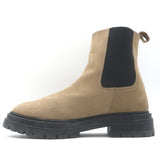 Jenni Kayne Brooklyn Lug Chelsea Boots Beige Suede Size 37