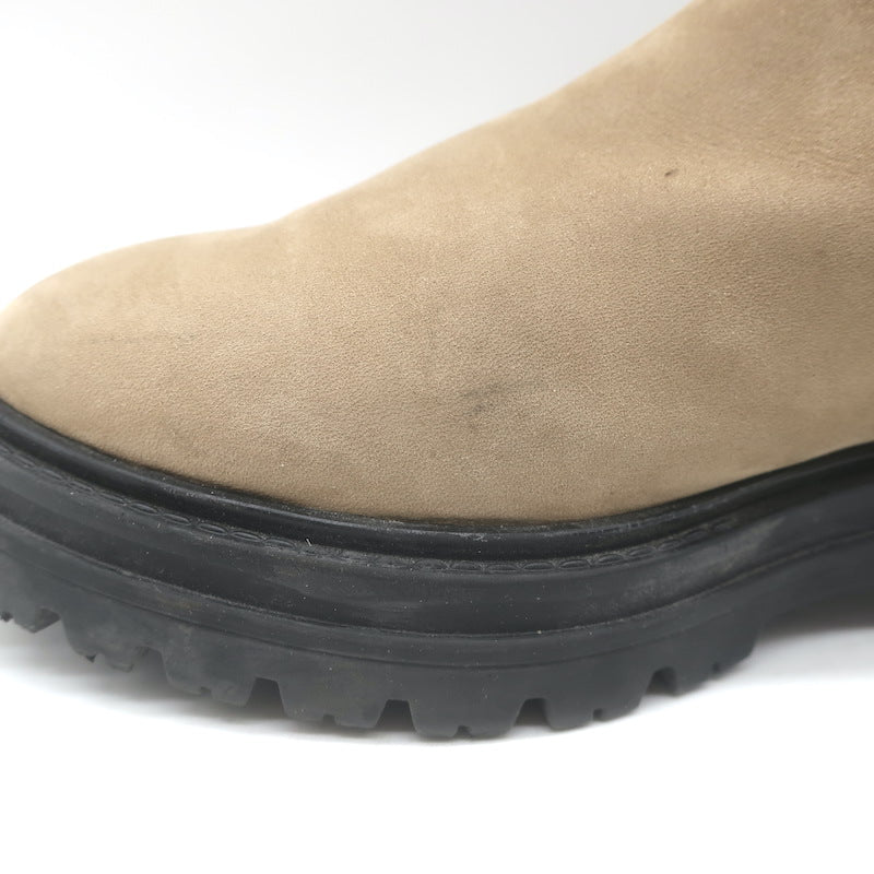 Jenni Kayne Brooklyn Lug Chelsea Boots Beige Suede Size 37