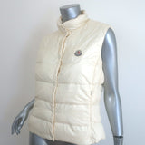 Moncler Ghana Down Puffer Vest Cream Size 3