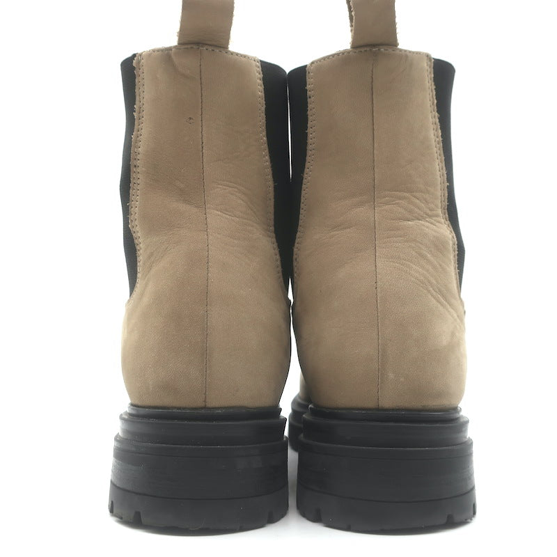 Jenni Kayne Brooklyn Lug Chelsea Boots Beige Suede Size 37