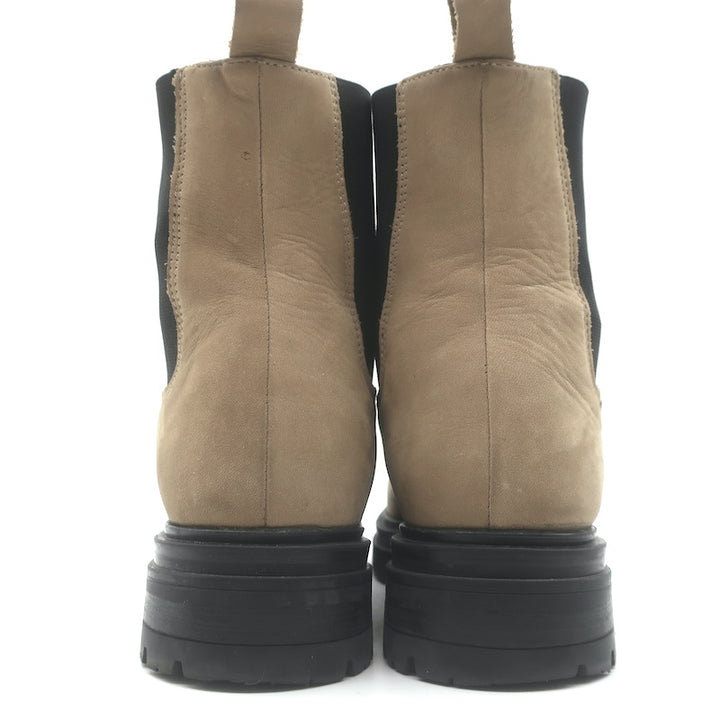 Jenni Kayne Brooklyn Lug Chelsea Boots Beige Suede Size 37