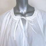 Nili Lotan Nelya Broderie Anglaise Tie-Neck Maxi Dress White Cotton One Size NEW