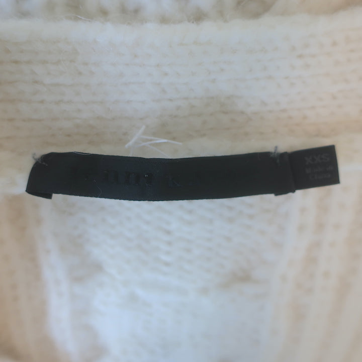 Jenni Kayne cable cocoon cardigan in cream, baby alpaca-merino blend, pre-loved and in good condition