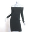 Alaia Off the Shoulder Long Sleeve Dress Black Knit Size Small
