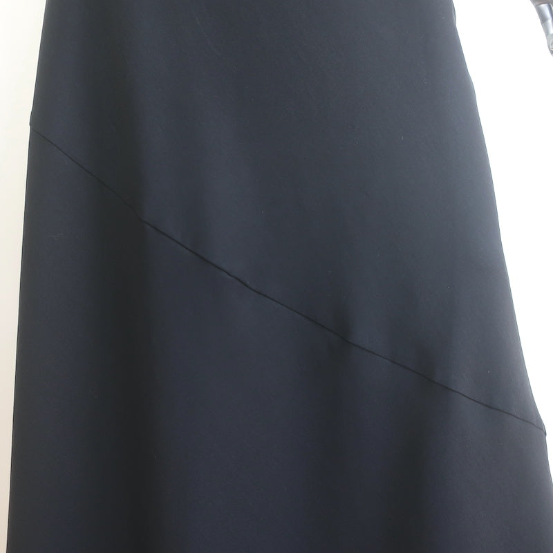 Apiece Apart Ami midi slip skirt in black fabric, size 8 — new with tags, authentic designer luxury.