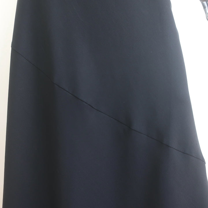 Apiece Apart Ami midi slip skirt in black fabric, size 8 — new with tags, authentic designer luxury.