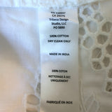 Nili Lotan Nelya Broderie Anglaise Tie-Neck Maxi Dress White Cotton One Size NEW