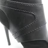 Alexander McQueen Buckled Harness Booties Black Suede & Leather Size 37.5