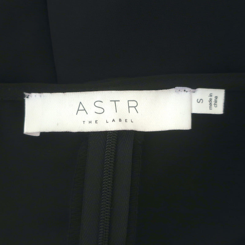 ASTR the Label Anabelle Crystal-Trimmed Puff Sleeve Top Black Crepe Size Small