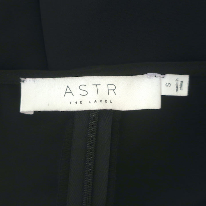 ASTR the Label Anabelle Crystal-Trimmed Puff Sleeve Top Black Crepe Size Small