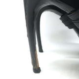 Alexander McQueen Buckled Harness Booties Black Suede & Leather Size 37.5