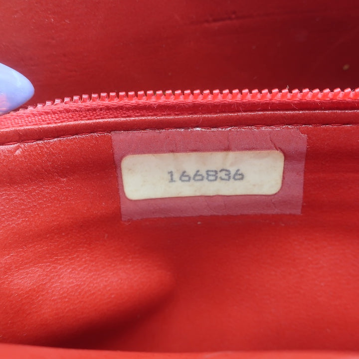 Vintage Chanel 1985 Single Flap Chain Strap Shoulder Bag Red Quilted Leather