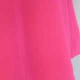 Amanda Uprichard Muse Asymmetric Dress Neon Pink Crepe Size Large NEW
