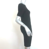 Gucci Tom Ford Matching Mini Dress & Cardigan Set Black Ribbed Knit Size Small