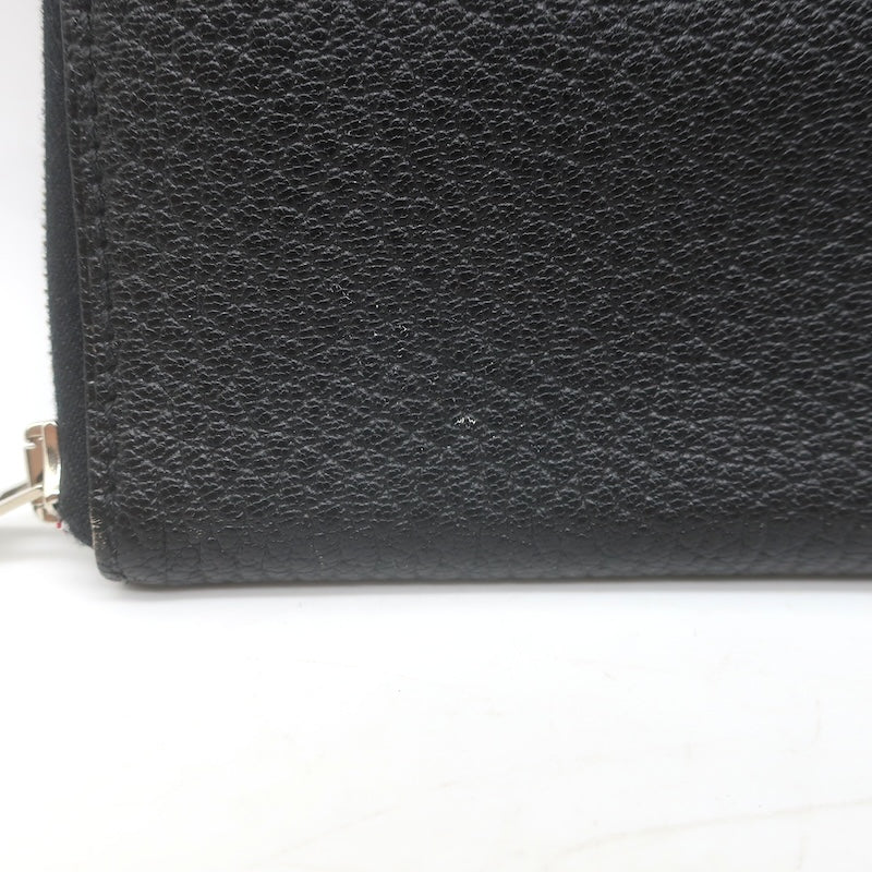 Hermes 2008 Azap GM Combined Wallet Black Epsom Leather Palladium Hardware