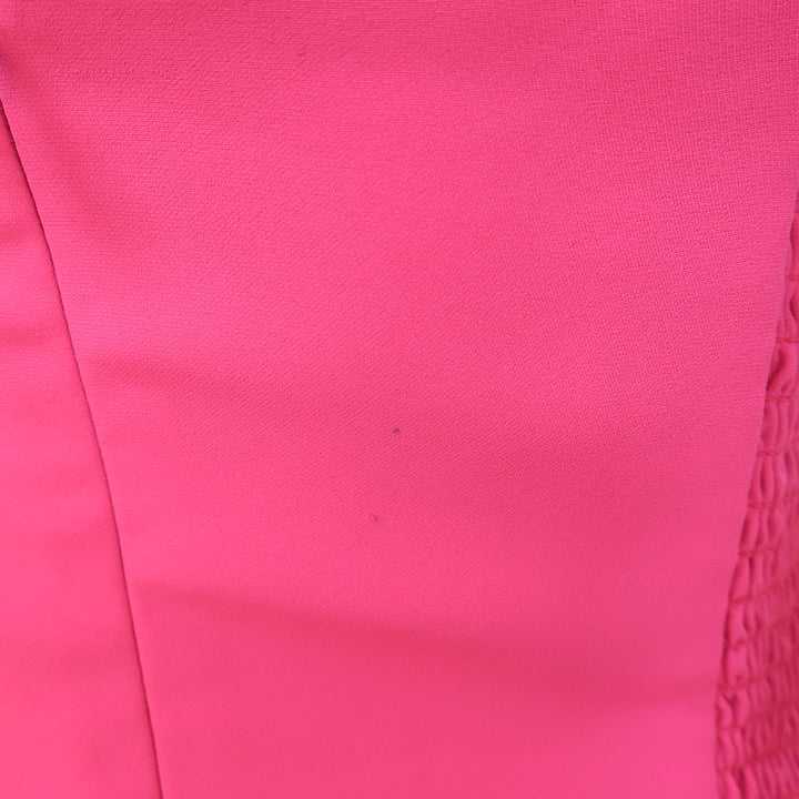 Amanda Uprichard Muse Asymmetric Dress Neon Pink Crepe Size Large NEW