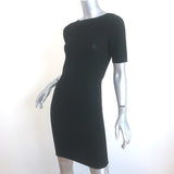 Gucci Tom Ford Matching Mini Dress & Cardigan Set Black Ribbed Knit Size Small
