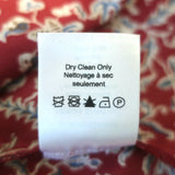 Veronica Beard Drela Button-Up Blouse Red Printed Silk Size 6 Long Sleeve Top