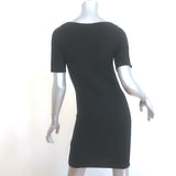 Gucci Tom Ford Matching Mini Dress & Cardigan Set Black Ribbed Knit Size Small