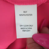 Amanda Uprichard Muse Asymmetric Dress Neon Pink Crepe Size Large NEW