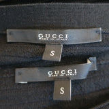 Gucci Tom Ford Matching Mini Dress & Cardigan Set Black Ribbed Knit Size Small