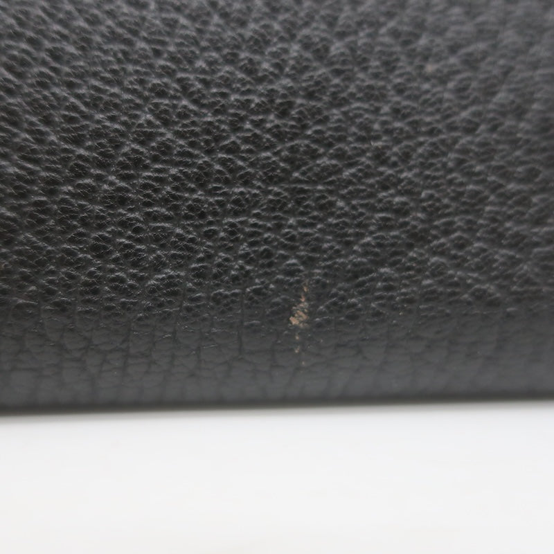 Hermes 2008 Azap GM Combined Wallet Black Epsom Leather Palladium Hardware