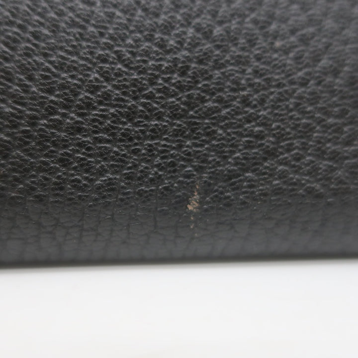 Hermes 2008 Azap GM Combined Wallet Black Epsom Leather Palladium Hardware